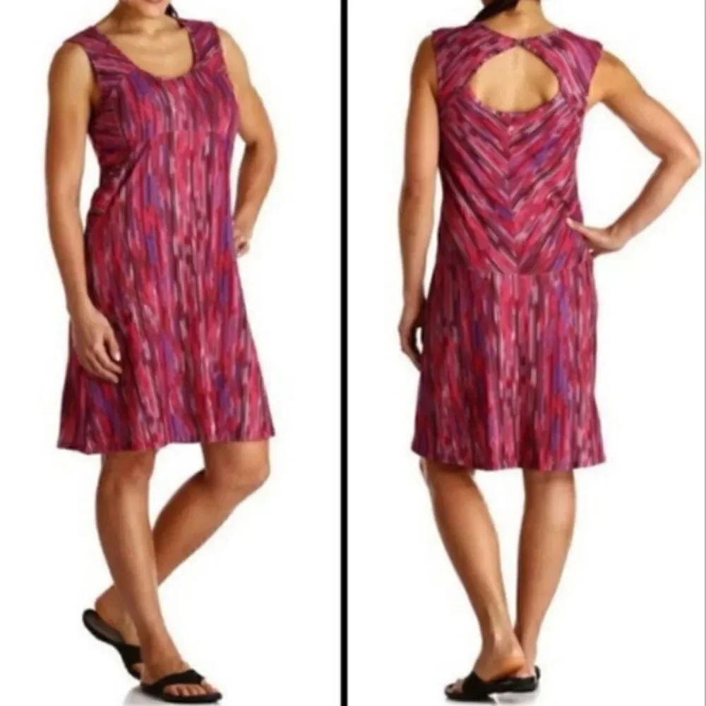 PrAna Alec Athletic Dress Azalea Rainblur Size Small